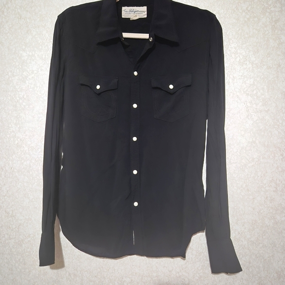 True Religion Black Button Up Shirt..SIZE:L - Picture 2 of 12